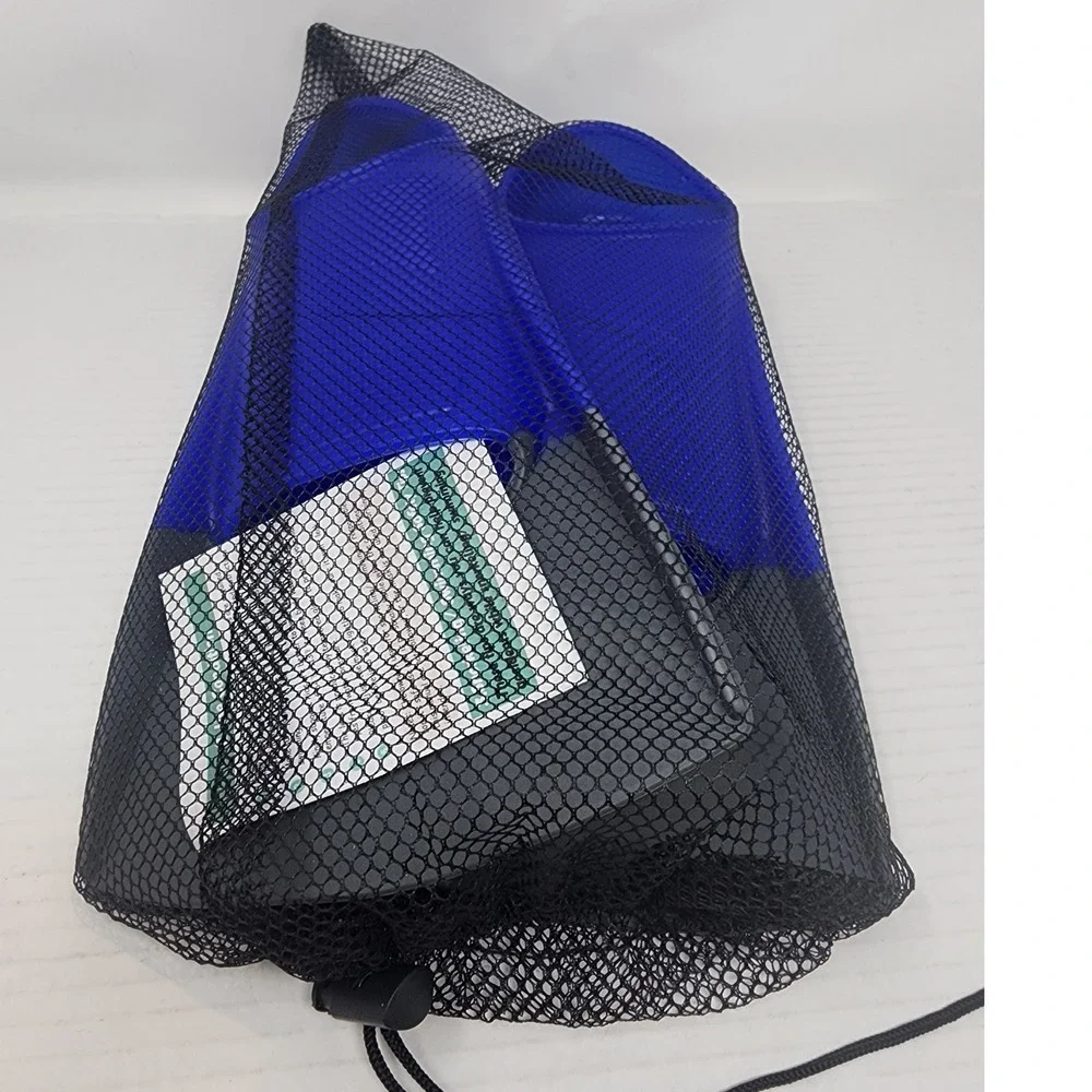 GINTENCO Blue Training Swim Fins Snorkel Fins Mesh Bag Adult Size L - Picture 2 of 6